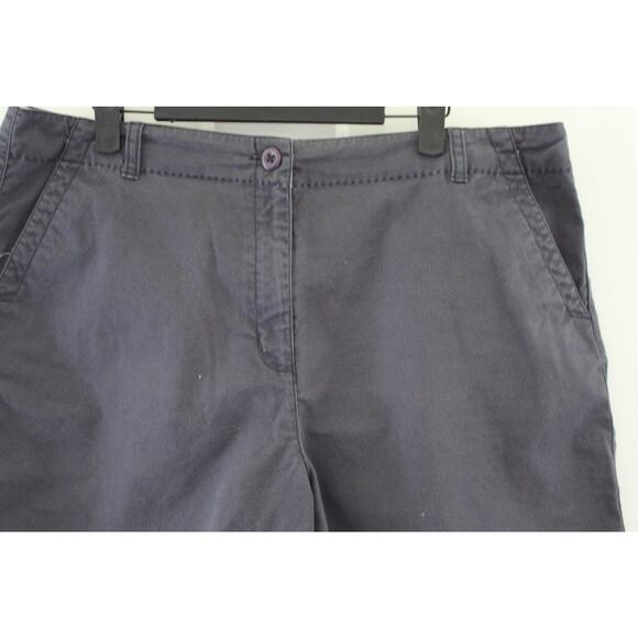 Women's Talbots Size 16 Stretch Shorts Front Pockets Bermuda Dark Blue - Picture 3 of 5